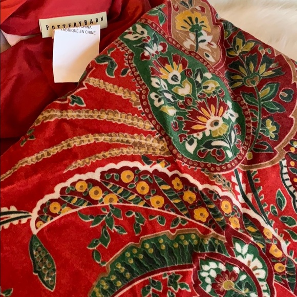 Pottery Barn Bedding New Pottery Barn Adela Paisley Velvet Euro